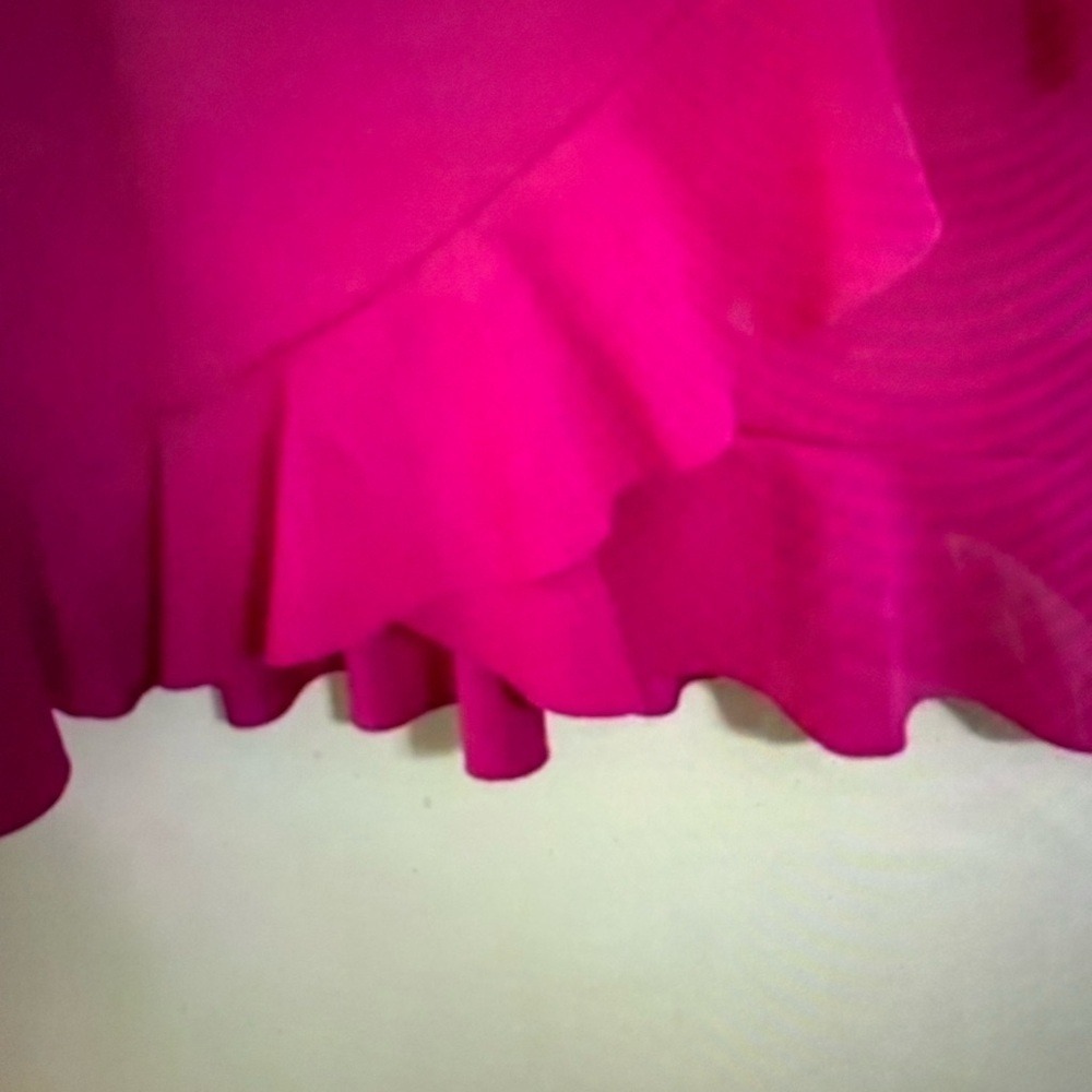 Klaxons Elegant Pink Sleeveless ruffle‎ mini dress woman 7 - Picture 6 of 9